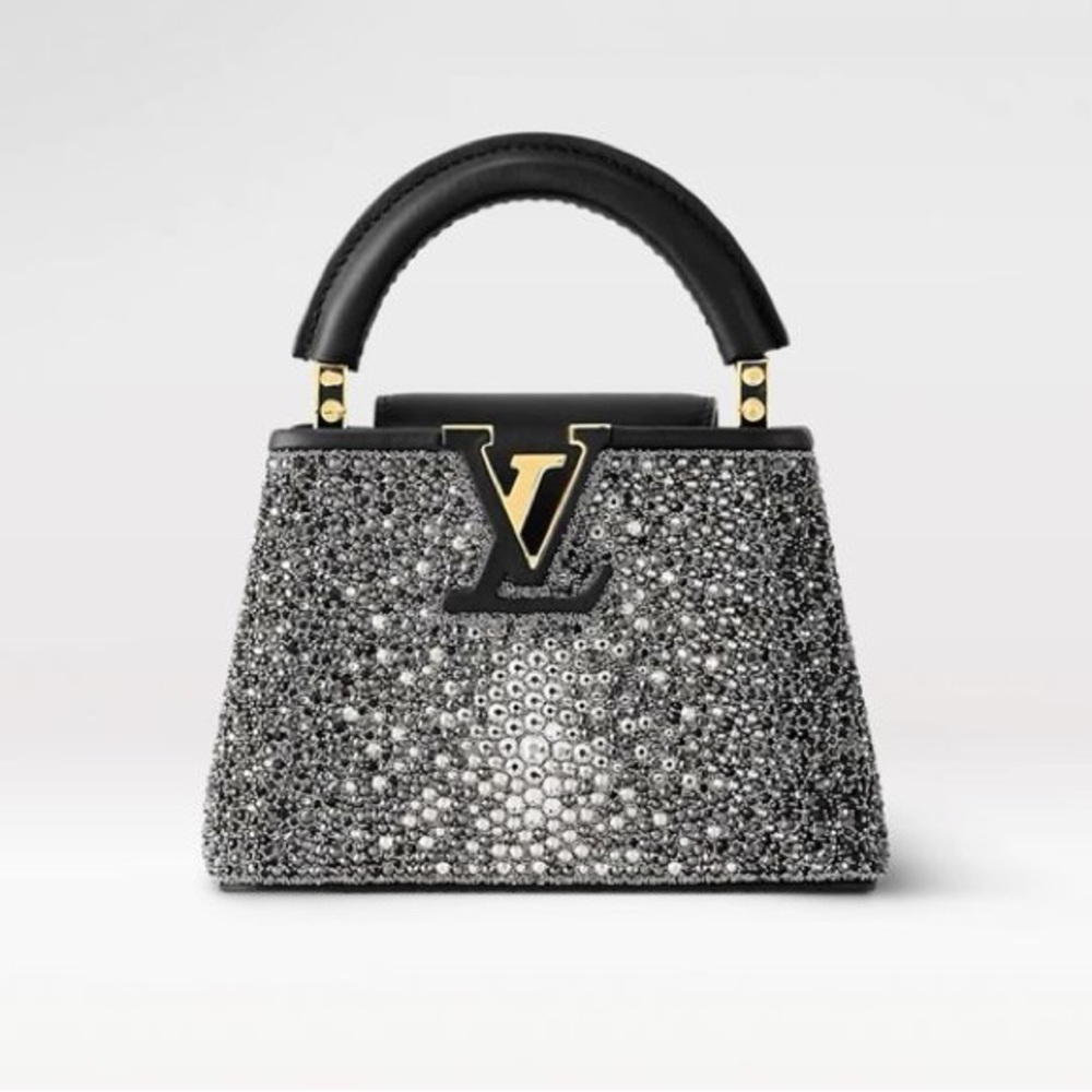 RARE Authentic Louis Vuitton Swarovski Crystal 💎Capucines Nano Top Handle Bag ✨